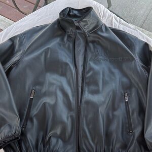 Authentic Armani Exchange Men's Black Bomber Jacket